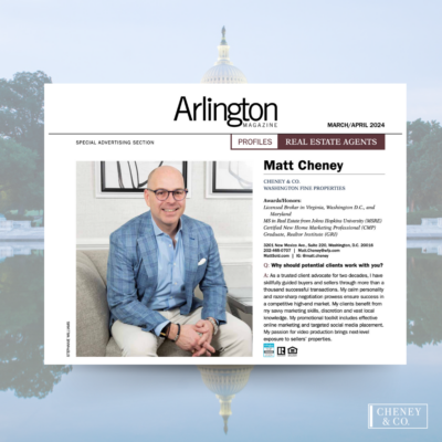 Matt Cheney Top Producer by Arlington Magazine